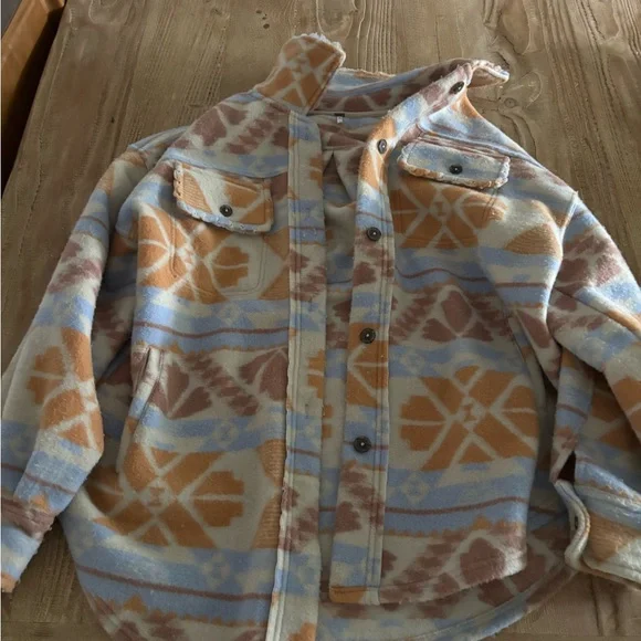 Free People Jacquard Ruby Jacket Aztec Print Sedona Combo Size S - Picture 2 of 6